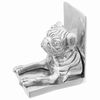 vidaXL Bokst&ouml;d 2 st Silver 12 x 15 x 18 cm Aluminium
