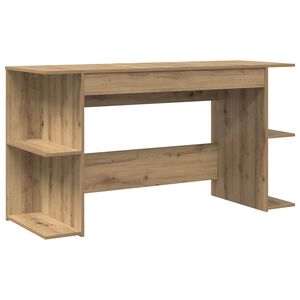 vidaXL Skrivbord med hylla artisan ek 140 x 50 x 75 cm Konstruerat tr&auml;