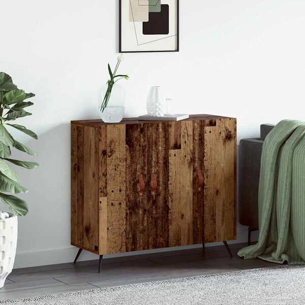 vidaXL Sideboard Gammalt tr&auml; 89,5 x 34 x 80 cm Konstruerat tr&auml;