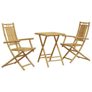 vidaXL Caf&eacute;set 3 delar bambu