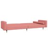 vidaXL B&auml;ddsoffa 2-sits med fotpall rosa sammet