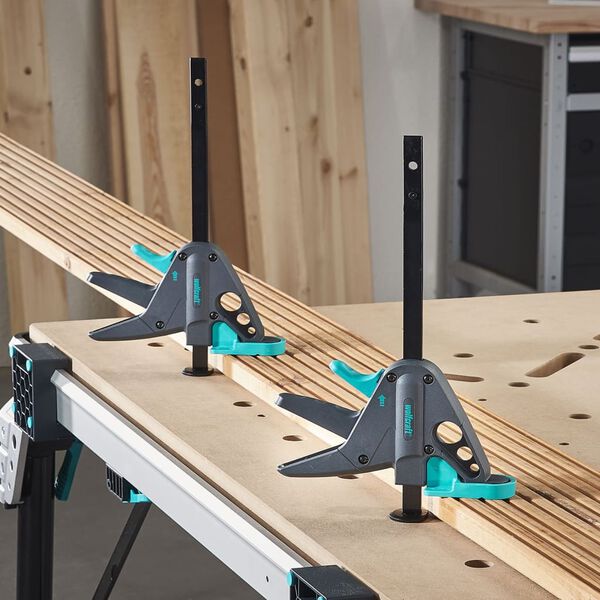 wolfcraft Arbetsbordstving PRO 65-150-W svart och gr&ouml;n