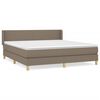 vidaXL Rams&auml;ng med madrass taupe 160x200 cm tyg