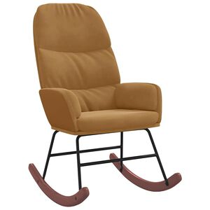 vidaXL Gungstol brun sammet