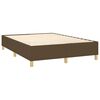 vidaXL Boxspring-s&auml;ngram m&ouml;rkbrun 140x190 cm tyg