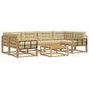 vidaXL Utomhussoffset 5 st Vit och Beige