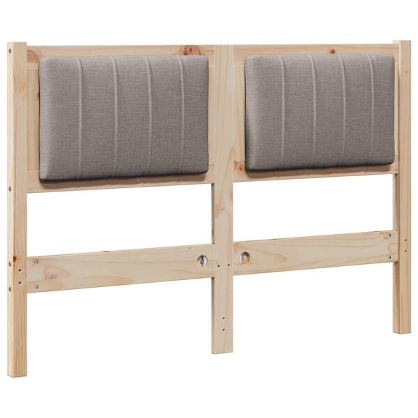 vidaXL Kl&auml;dd s&auml;nggavel med huvudgavel Brun 120 cm Massiv furu