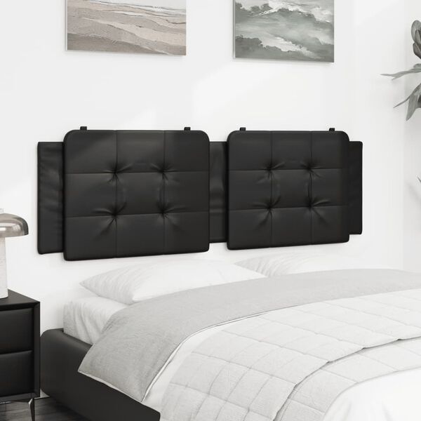 vidaXL Headboard Cushion "Zadar" Black 152 cm Faux Leather