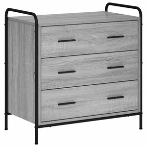 vidaXL L&aring;dans sk&aring;p Gr&aring; Sonoma 70 x 39,5 x 71 cm Konstruerat tr&auml;