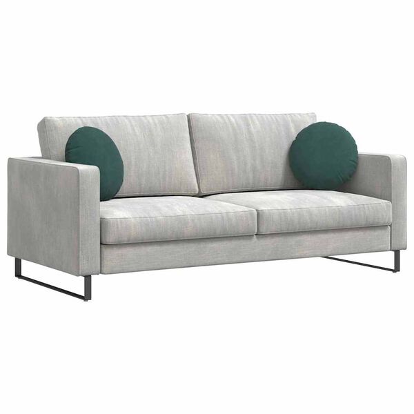 vidaXL Sittkuddar 2 pcs M&ouml;rkgr&ouml;n &Oslash; 40 x 13 cm Sammet