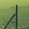 vidaXL St&auml;ngselstolpe Gr&ouml;n 100 x 0,6 m (12 x 12 mm n&auml;t) St&aring;l och PVC