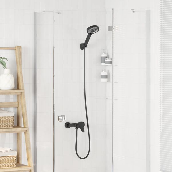 vidaXL Duschhuvud Set Svart G 1 / 2 tum