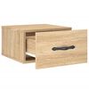 vidaXL V&auml;ggmonterat s&auml;ngbord sonoma-ek 35x35x20 cm