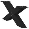vidaXL Soffbordsben X-formade 2 st svarta 70x(30-31) cm st&aring;l