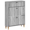 vidaXL Skosk&aring;p ALKMAAR 78 x 24 x 103 cm Konstruerat tr&auml; Gr&aring; Sonoma