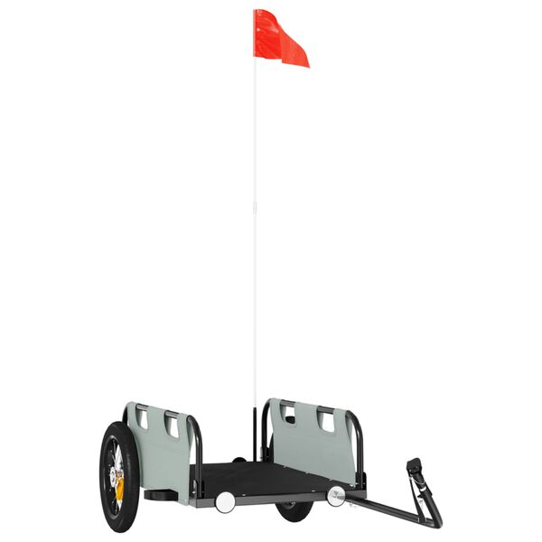 vidaXL Cykelvagn grå oxfordtyg och järn