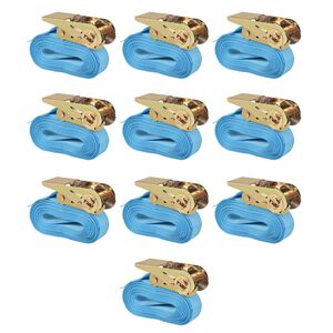 vidaXL Lastsp&auml;nnare med sp&auml;rr 10 st 0,8 ton 4mx25mm bl&aring;