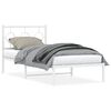 vidaXL S&auml;ngram med huvudgavel metall vit 90x200 cm