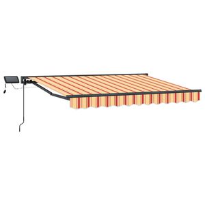 vidaXL Manuell markisram med LED-lampor