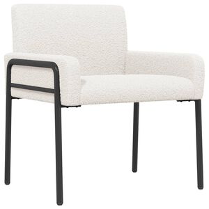 vidaXL Accentstol Gr&auml;ddvit Boucl&eacute;