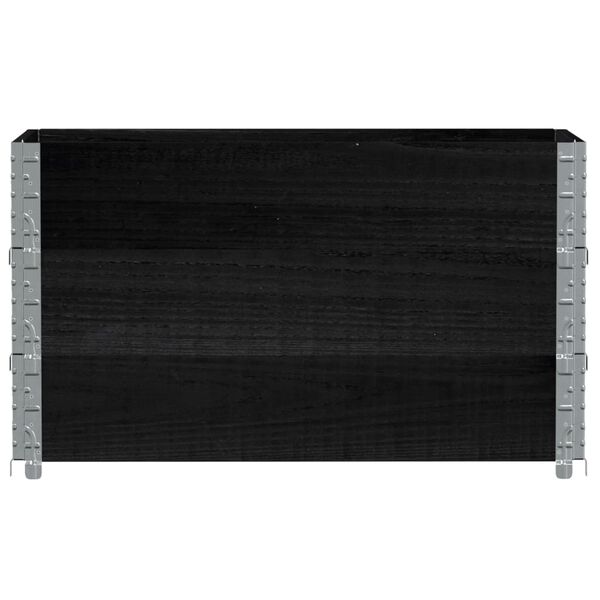 vidaXL Pallkragar 3 st svart 100x50 cm massivt furu