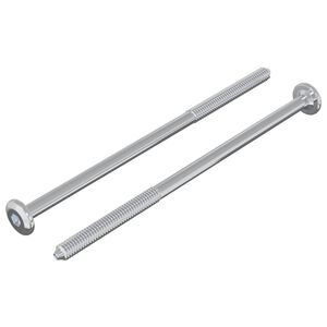 vidaXL Skruv 2 pcs Silver M6 x 120 mm St&aring;l