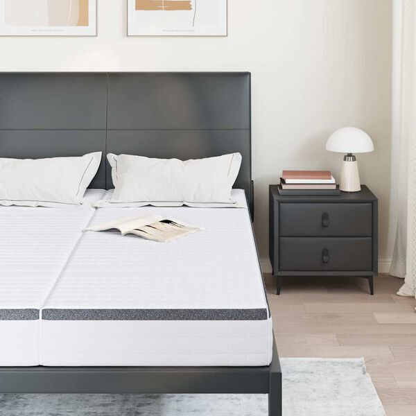 vidaXL Madrass 2 pcs Vitt och Gr&aring;tt 80 x 200 cm Bonellfj&auml;der