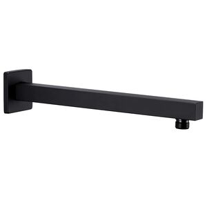 vidaXL Duscharm fyrkantig rostfritt st&aring;l 201 svart 30 cm