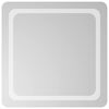 vidaXL LED Badrumsspegel med spegel Transparent 60 x 60 cm h&auml;rdat glas