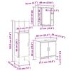 vidaXL Badrumsmöbelset 3 pcs Brun 60 x 30 x 60 cm Konstruerat trä