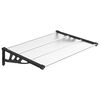 vidaXL Entr&eacute;tak svart och transparent 122x90 cm polykarbonat