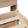 vidaXL Säng med bokhylla utan madrass 90x200cm massiv furu