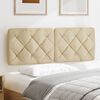 vidaXL Headboard Cushion Cream 140 cm Fabric