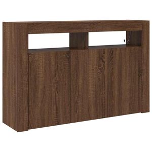 vidaXL Sideboard Brun Ek 116 x 30 x 75 cm Konstruerat tr&auml;