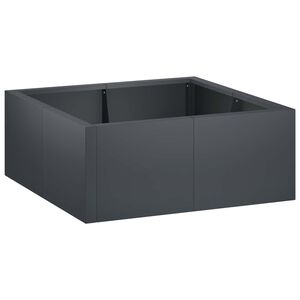 vidaXL St&ouml;dv&auml;gg 4 st 100 x 100 x 30 cm St&aring;l Antracit