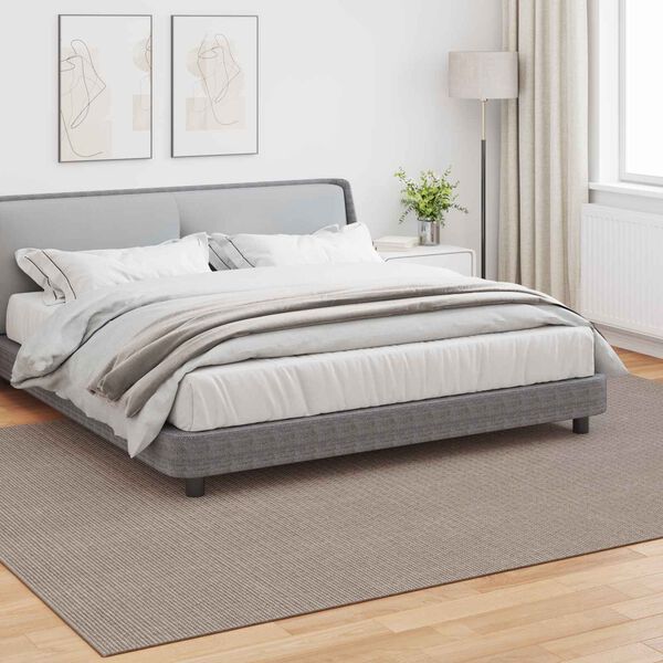 vidaXL Omr&aring;desmattor Rektangul&auml;r LUGO Taupe 280 x 200 cm Polyester