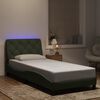 vidaXL Bed Frame with LED without Mattress Light Grey 80x200 cm Velvet