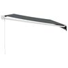 vidaXL Markis inf&auml;llbar antracit 5x3 m tyg&aluminium
