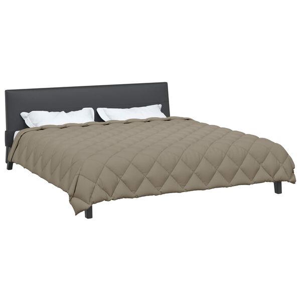 vidaXL Vinter T&auml;cke Ljusgr&aring; 200 x 220 cm Mikrofiber