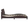 vidaXL Bed Frame without Mattress "Hanko" Dark Brown 120x200cm Fabric