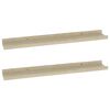 vidaXL V&auml;gghyllor 2 st Sonoma Ek 60x9x3 cm