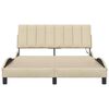 vidaXL Bed Frame without Mattress "Hanko" Cream 140x200cm Fabric