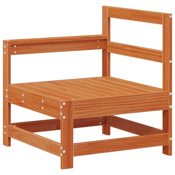 vidaXL Tr&auml;dg&aring;rd loungem&ouml;bler 6 pcs VaxBrun Massivt furu