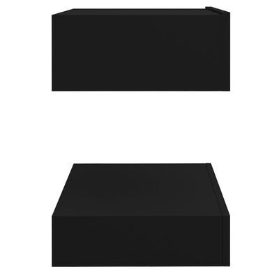 vidaXL Sängbord 2 st svart 60x35 cm spånskiva
