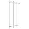 vidaXL Rumsavdelare 3 paneler vit 120x220 cm tyg