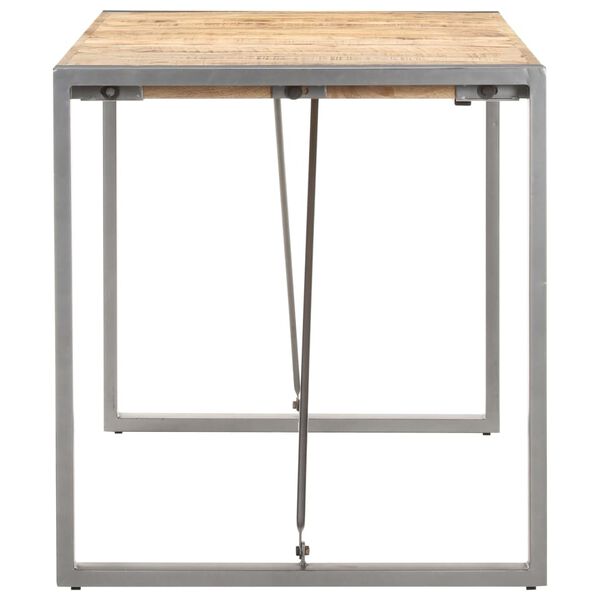 vidaXL Matbord 140x70x75 cm massivt grovt mangoträ