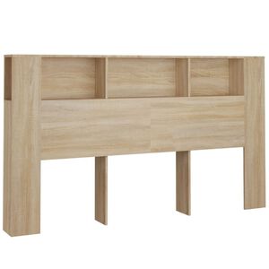 vidaXL S&auml;nggavel med f&ouml;rvaring sonoma-ek 180x18,5x104,5 cm
