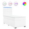 vidaXL Rams&auml;ng med madrass vit 90x200 cm konstl&auml;der