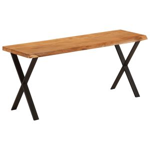 vidaXL B&auml;nk med levande kant 105 cm massivt akaciatr&auml;