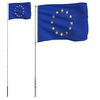 vidaXL Europas flagga och flaggst&aring;ng 5,5 m aluminium